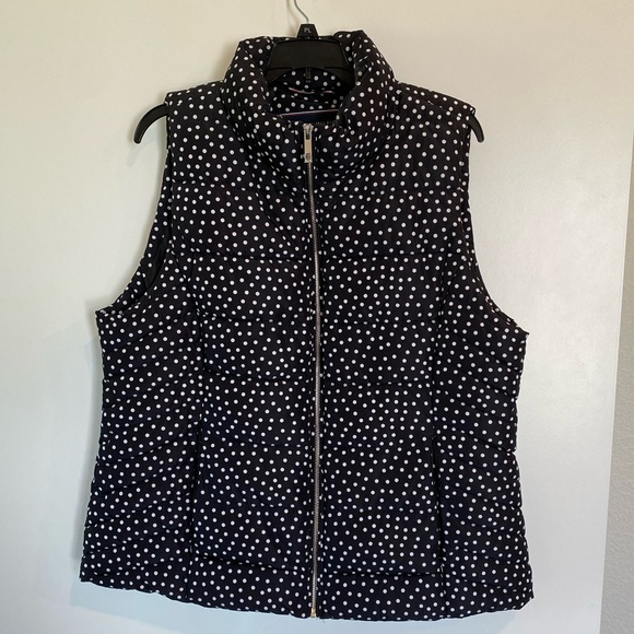 Black polka dot vest by Tommy Hilfiger